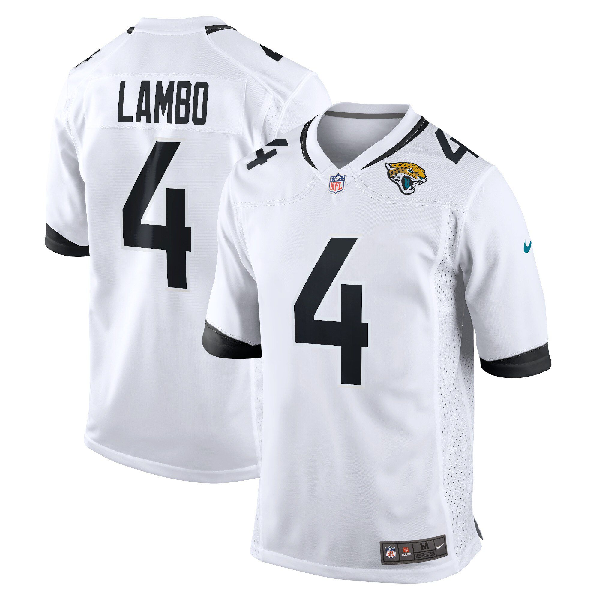 Men Jacksonville Jaguars 4 Josh Lambo Nike White Game NFL Jersey